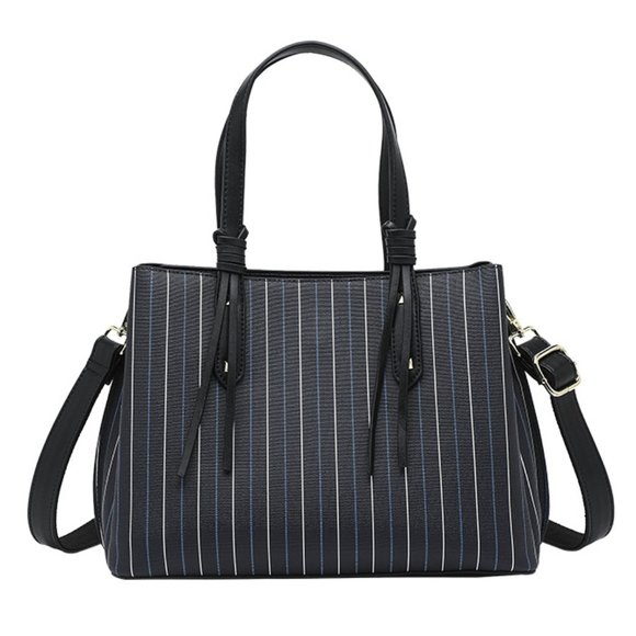 LEE56-007 LEE Striped Canvas Tote Bag/Crossbody – MONTANA  Striped Satchel